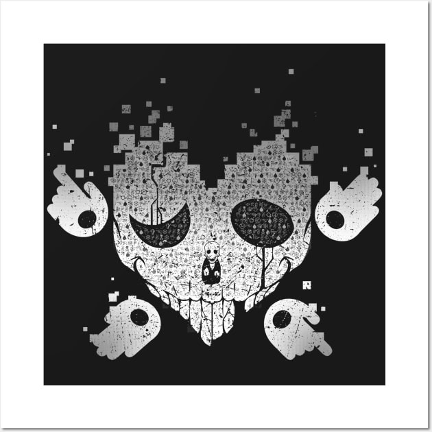 Underheart - Gaster White Wall Art by Drawerpunk